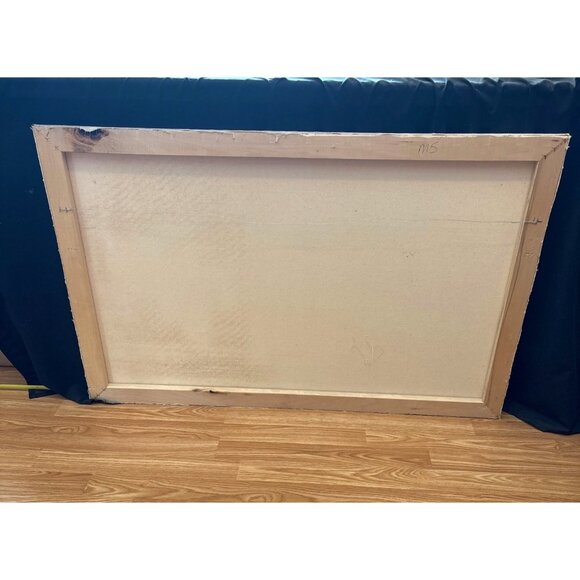 Carol Grigg Canvas Print Travois Native Inspired Watercolor Signed 39.5 x 25.25" - Picture 7 of 10